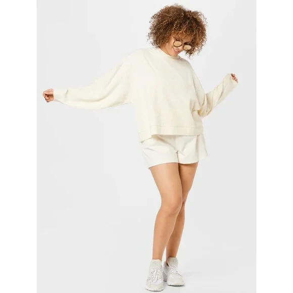 Cotton On Curve Womens Corduroy Elastic Waist Shorts - Cream, Size 14, New - Picture 4 of 13